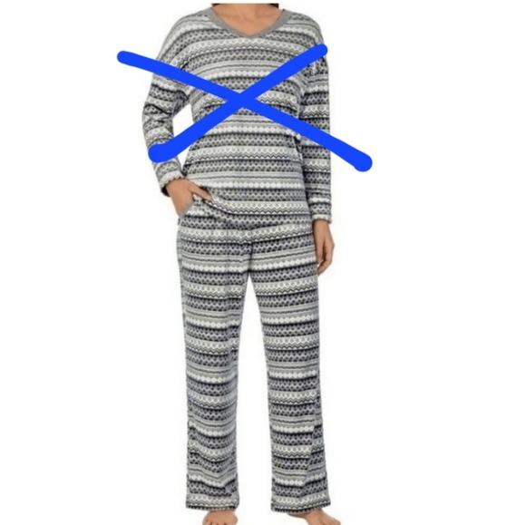 ❤️ Nautica Fleece Pajama Bottoms Womens XL  Grey Cozy Soft | Bottoms Only | NWOT - Picture 2 of 8